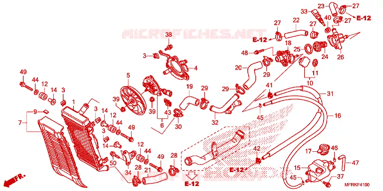 RADIATEUR Honda MOTO 1300 VT 2025  VT1300CXAS