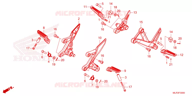 REPOSE PIED Honda MOTO 500 CBR 2025  CBR500RAS