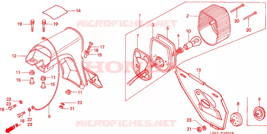 FEU ARRIERE Honda MOTO 50 DAX 1982  ST50C