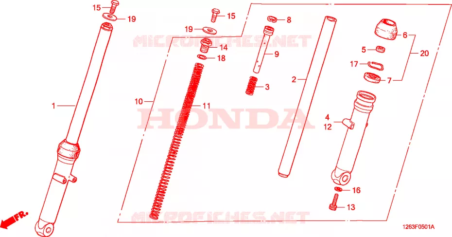 FOURCHE Honda MOTO 70 DAX 1982  ST70C