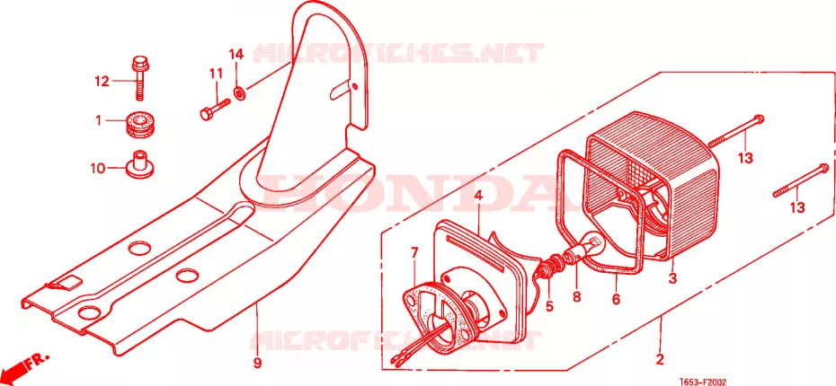 FEU ARRIERE(3) Honda MOTO 50 MONKEY 1982  Z50JC_M