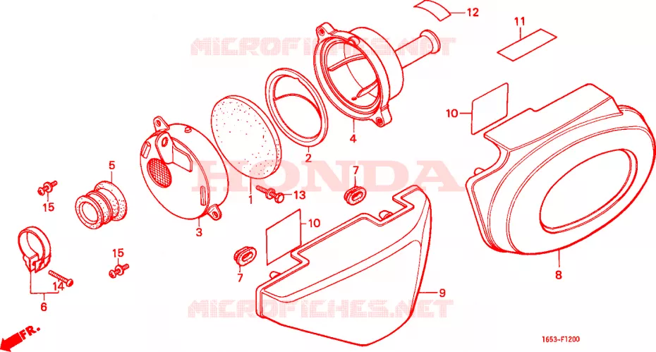 FILTRE A AIR - COUVERCLE LATERAL Honda MOTO 50 MONKEY 1981  Z50JZ_M