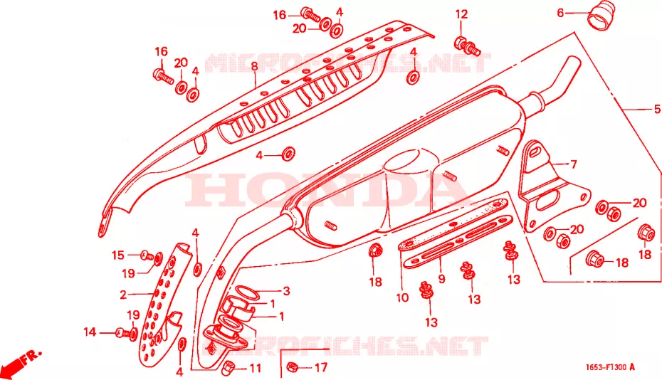 SILENCIEUX D'ECHAPPEMENT Honda MOTO 50 MONKEY 1981  Z50JZ_M