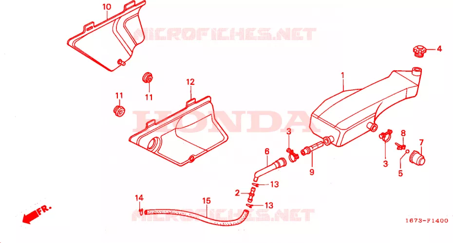 COUVERCLE LATERAL - RESERVOIR D'HUILE Honda MOTO 50 MT 1993  MT50SP