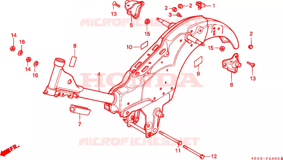 CADRE Honda MOTO 110 CT 1982  CT110C