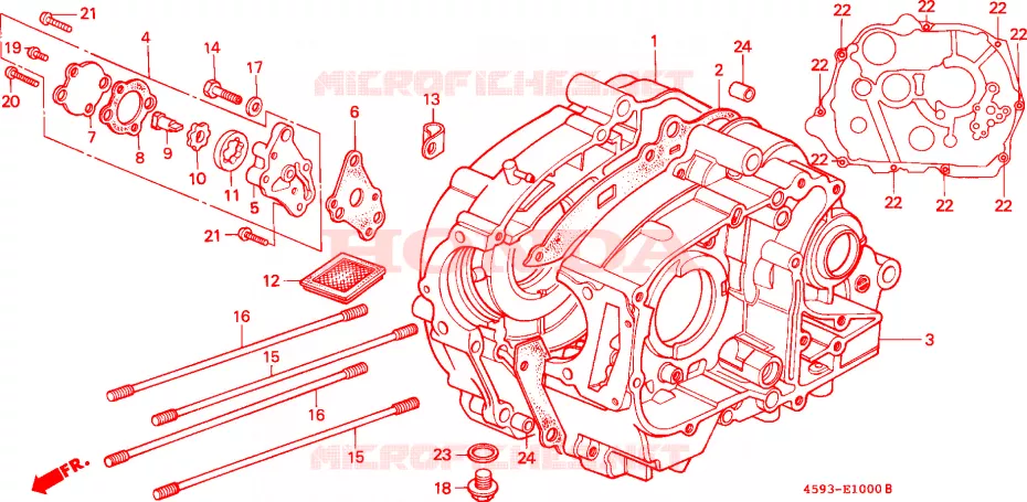 CARTER MOTEUR - POMPE A HUILE Honda MOTO 110 CT 1982  CT110C