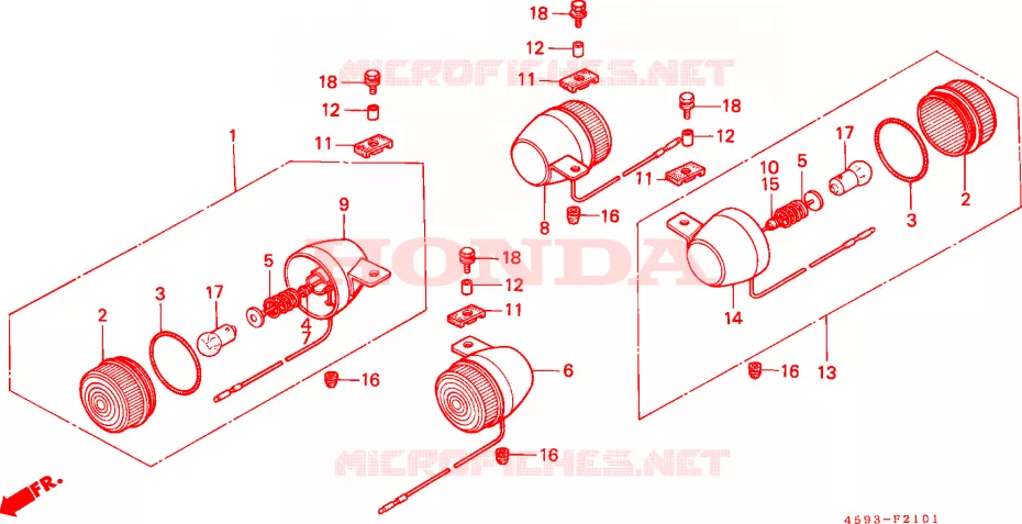 CLIGNOTANT(2) Honda MOTO 110 CT 1994  CT110P
