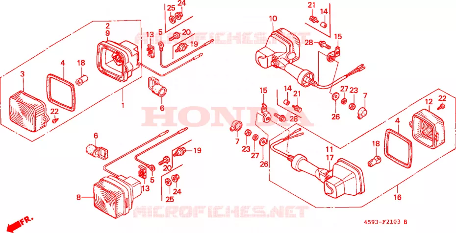 CLIGNOTANT(4) Honda MOTO 110 CT 1994  CT110P