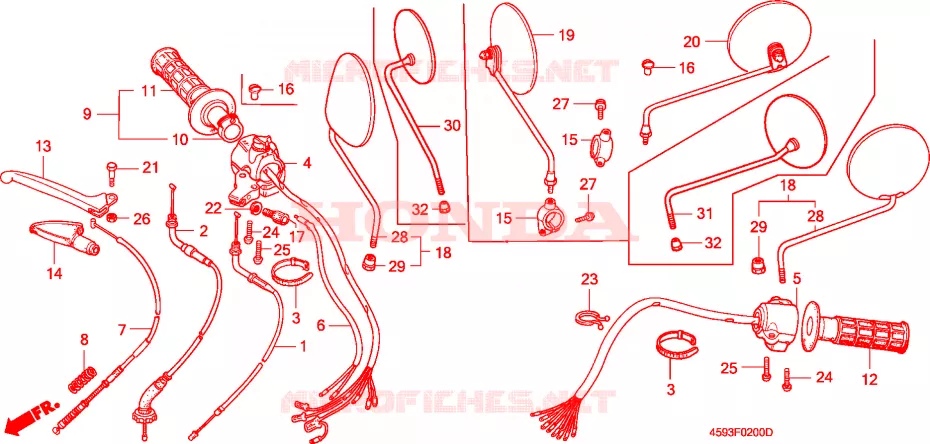 COMMUTATEUR/CABLE(1) Honda MOTO 110 CT 1982  CT110B