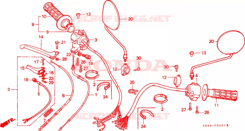 COMMUTATEUR/CABLE(2) Honda MOTO 110 CT 1995  CT110P