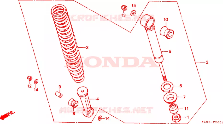 COUSSIN ARRIERE(2) Honda MOTO 110 CT 1994  CT110P