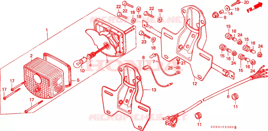 FEU ARRIERE(1) Honda MOTO 110 CT 1982  CT110C