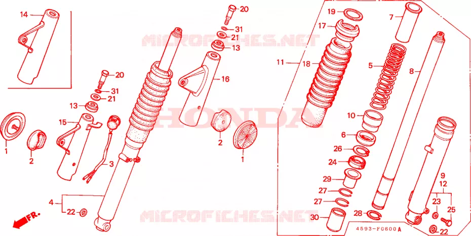FOURCHE Honda MOTO 110 CT 1982  CT110C