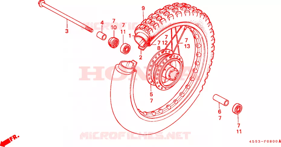 ROUE AVANT Honda MOTO 110 CT 1982  CT110C