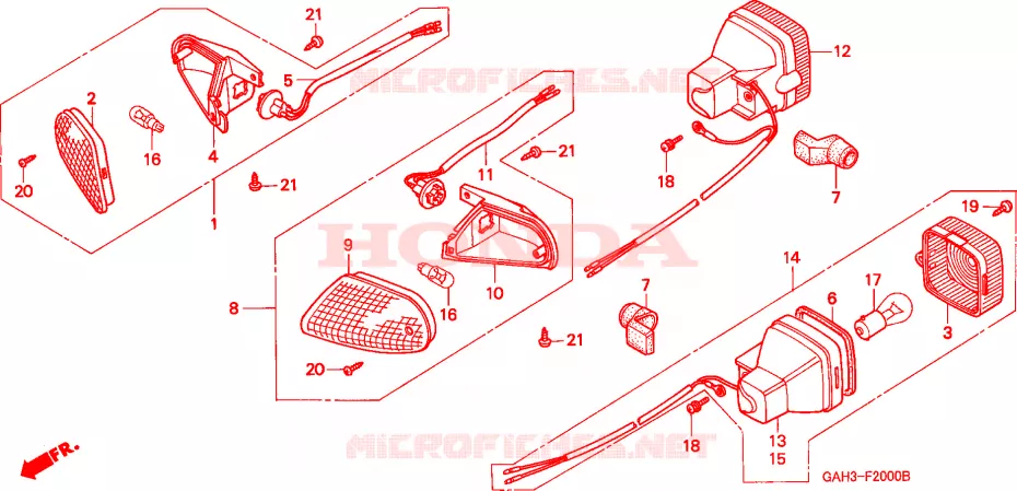 CLIGNOTANT Honda SCOOTER 50 DIO 1992  SK50MN