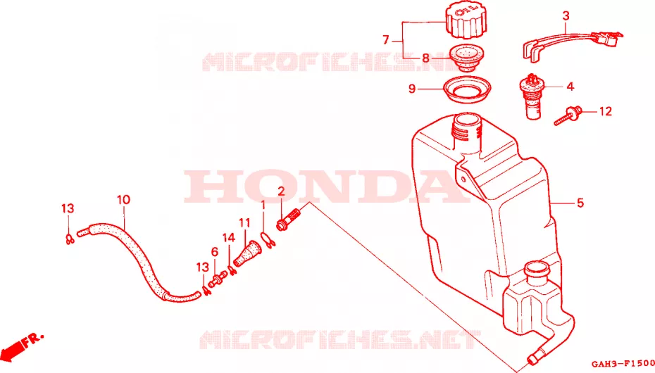 RESERVOIR D'HUILE Honda SCOOTER 50 DIO 2000  SK50MY
