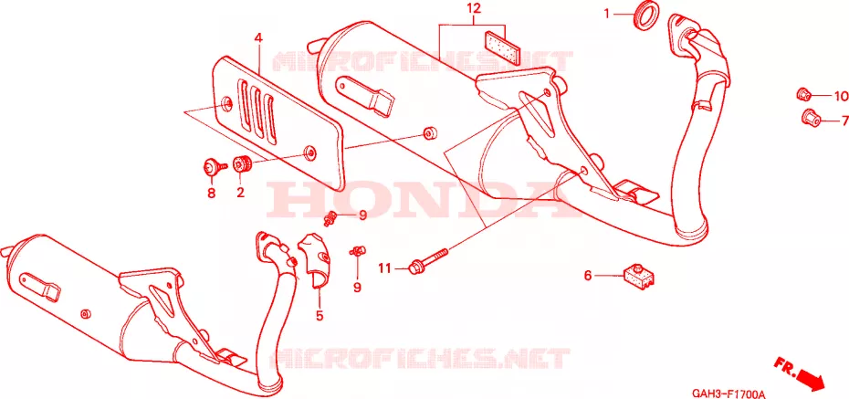 SILENCIEUX D'ECHAPPEMENT Honda SCOOTER 50 DIO 2000  SK50MY