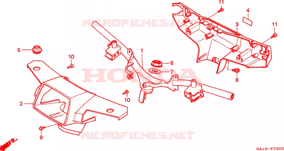 GUIDON - CARENAGE Honda SCOOTER 50 VISION 1994  NE50R