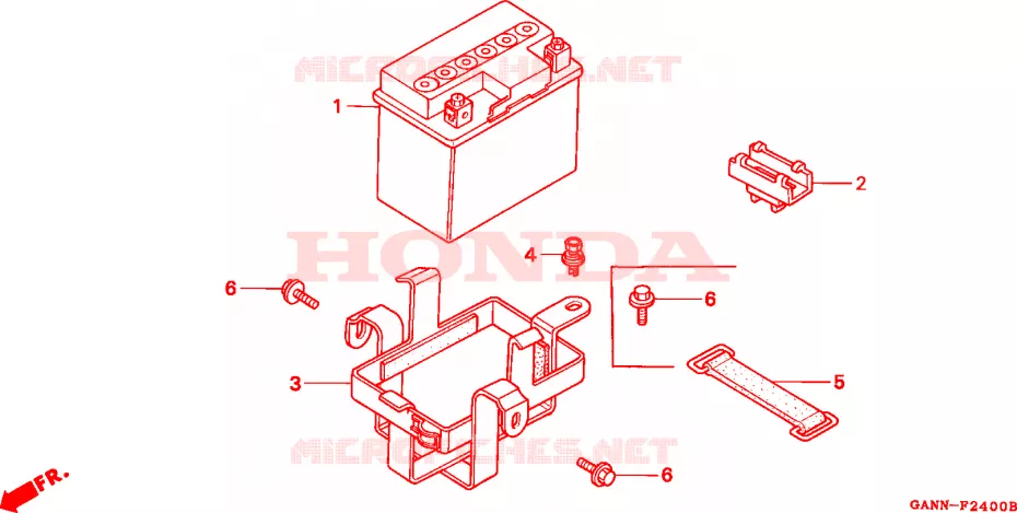 BATTERIE Honda MOTO 70 DAX 1996  ST70T
