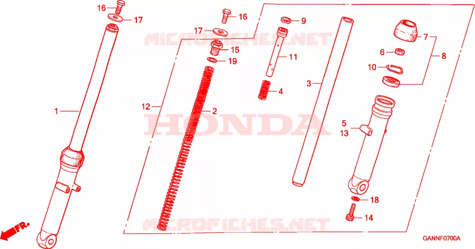 FOURCHE Honda MOTO 70 DAX 1994  ST70R