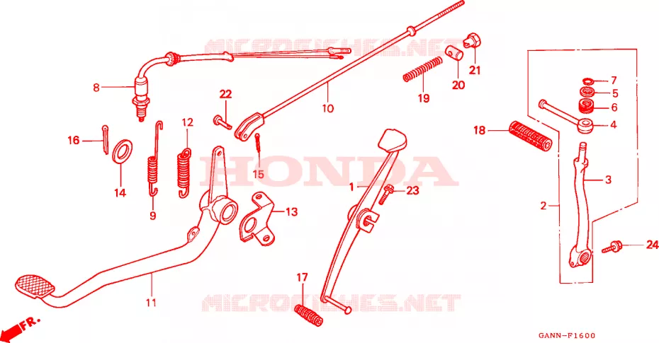 PEDALE Honda MOTO 70 DAX 1994  ST70R