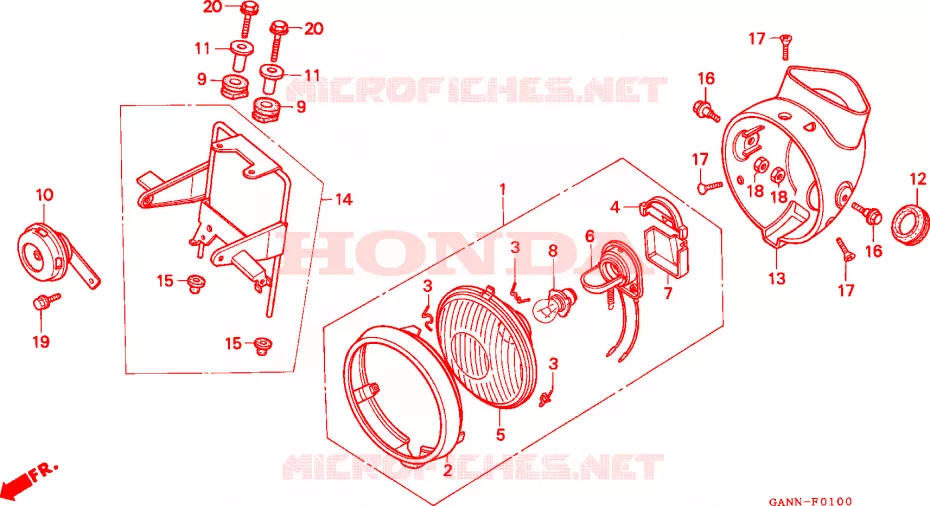 PHARE Honda MOTO 50 DAX 1996  ST50T