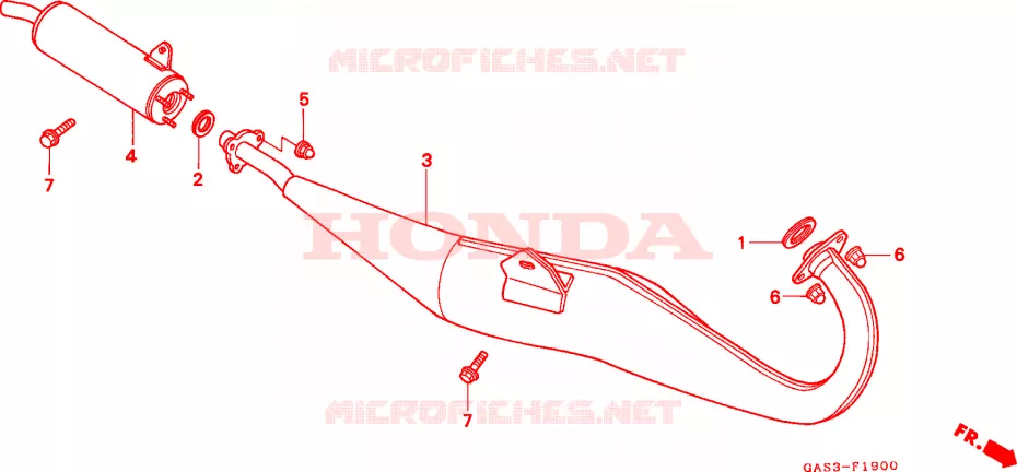 SILENCIEUX D'ECHAPPEMENT Honda MOTO 75 NSR 1995  NSR75R