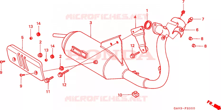 SILENCIEUX D'ECHAPPEMENT Honda SCOOTER 50 BALI 1995  SJ50S