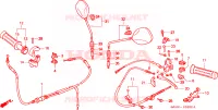 LEVIER DE GUIDON   CABLE   COMMODO pour Honda BALI 50 MOPED de 1998