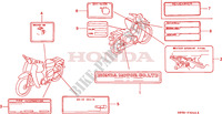 ETIQUETTE DE PRECAUTIONS pour Honda C 70 SQUIRE HEADLIGHT de 1994