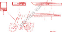 AUTOCOLLANTS (C90E/MF/G/MG/N/MN) pour Honda C 90 self starter*square shape winker de 1992