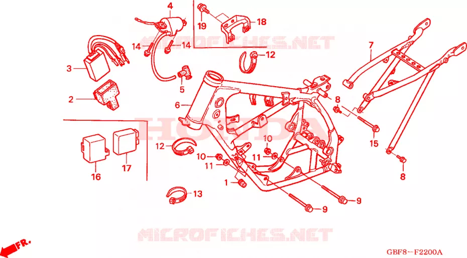 CADRE Honda MOTO 85 CR 2004  CR85RB4