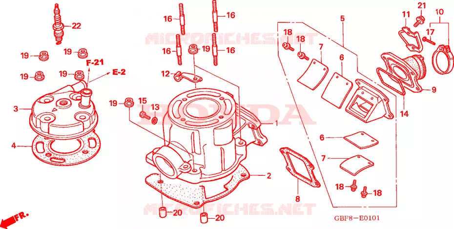 CULASSE  Honda MOTO 85 CR 2005  CR85RB5