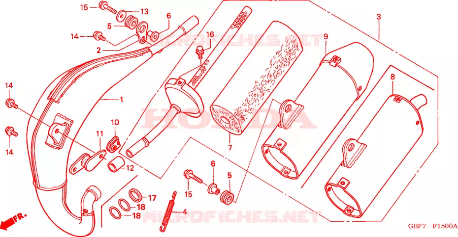 ECHAPPEMENT Honda MOTO 85 CR 2006  CR85R6