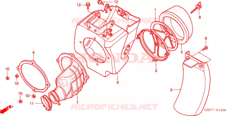 FILTRE A AIR Honda MOTO 85 CR 2003  CR85RB3