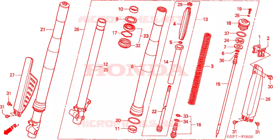 FOURCHE Honda MOTO 85 CR 2004  CR85RB4