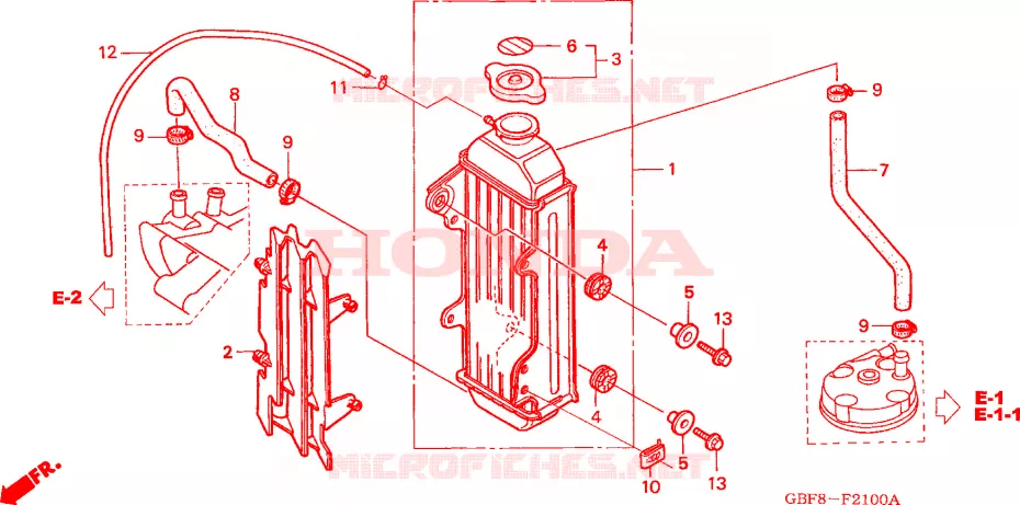 RADIATEUR Honda MOTO 85 CR 2003  CR85RB3