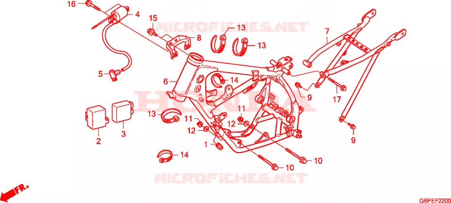 CADRE Honda MOTO 85 CR 2007  CR85RB7