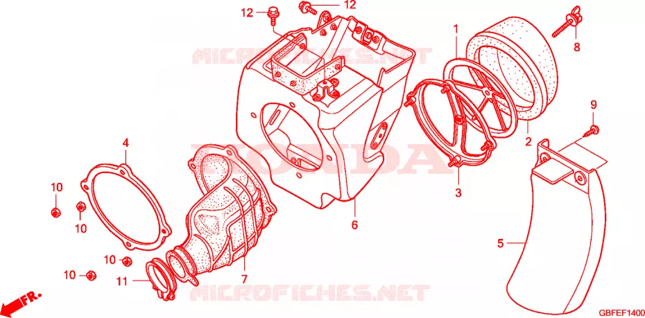 FILTRE A AIR Honda MOTO 85 CR 2007  CR85R7
