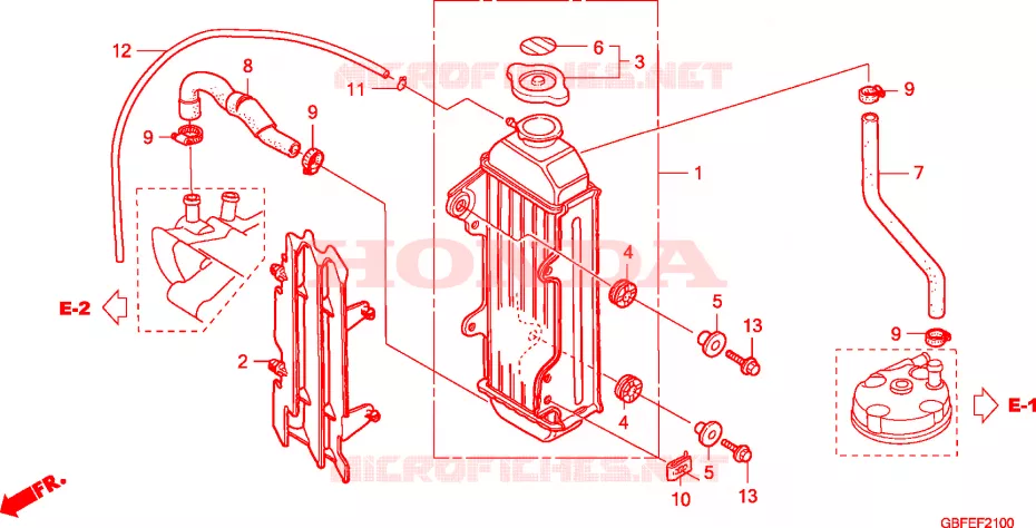 RADIATEUR Honda MOTO 85 CR 2006  CR85RB7