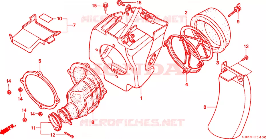 FILTRE A AIR Honda MOTO 80 CR 1998  CR80RW