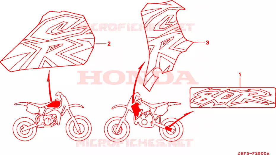MARQUE(1) Honda MOTO 80 CR 1996  CR80RT