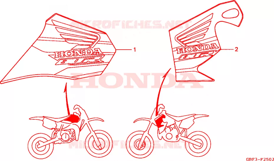 MARQUE(3) Honda MOTO 80 CR 1998  CR80RBW