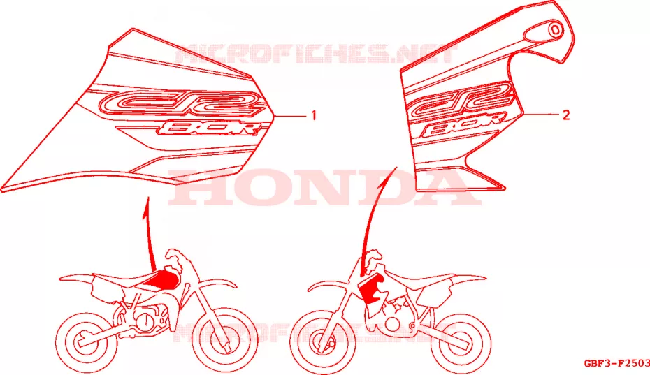 MARQUE(4) Honda MOTO 80 CR 1999  CR80RBX