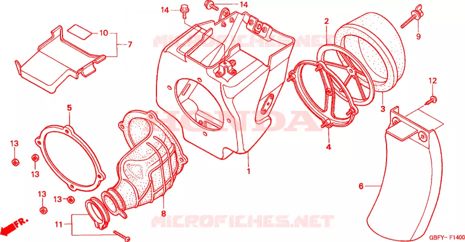 FILTRE A AIR Honda MOTO 80 CR 2002  CR80R2