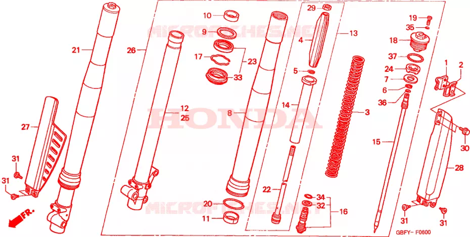 FOURCHE Honda MOTO 80 CR 2001  CR80R1