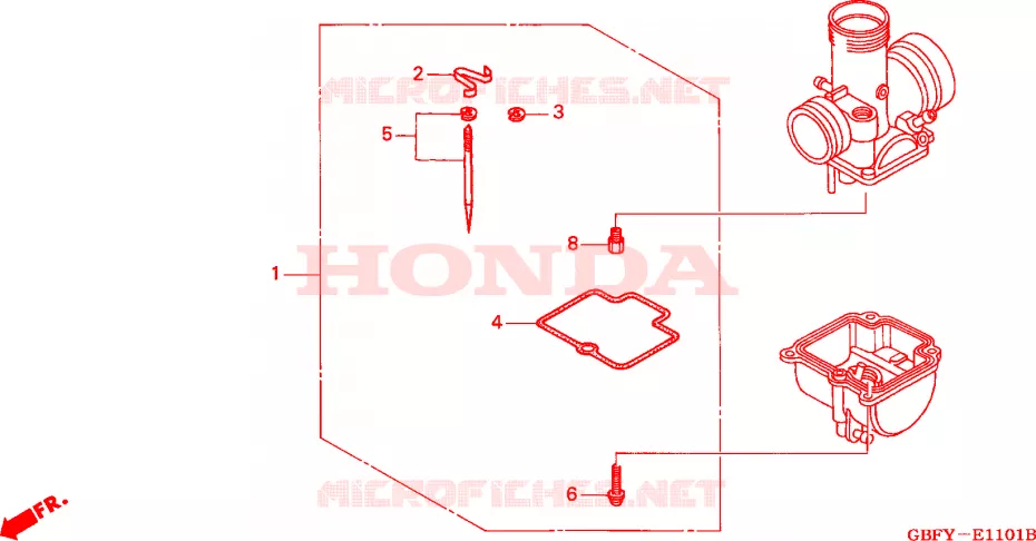 PIECES DE CARBURATEUR EN OPTION Honda MOTO 80 CR 2002  CR80RB2