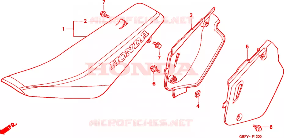 SELLE - CARENAGE Honda MOTO 80 CR 2000  CR80RY