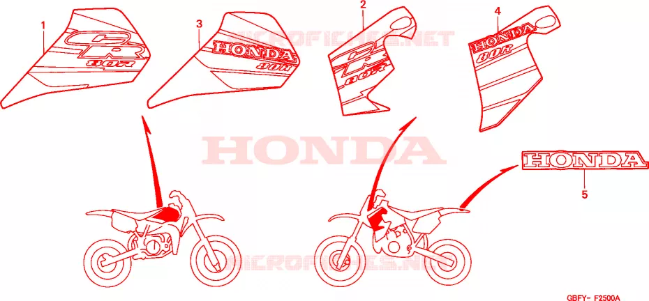 t (CR80R/CR80RB-Y/1) Honda MOTO 80 CR 2000  CR80RBY