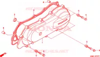 COUVERCLE GAUCHE pour Honda SFX 50 de 1999